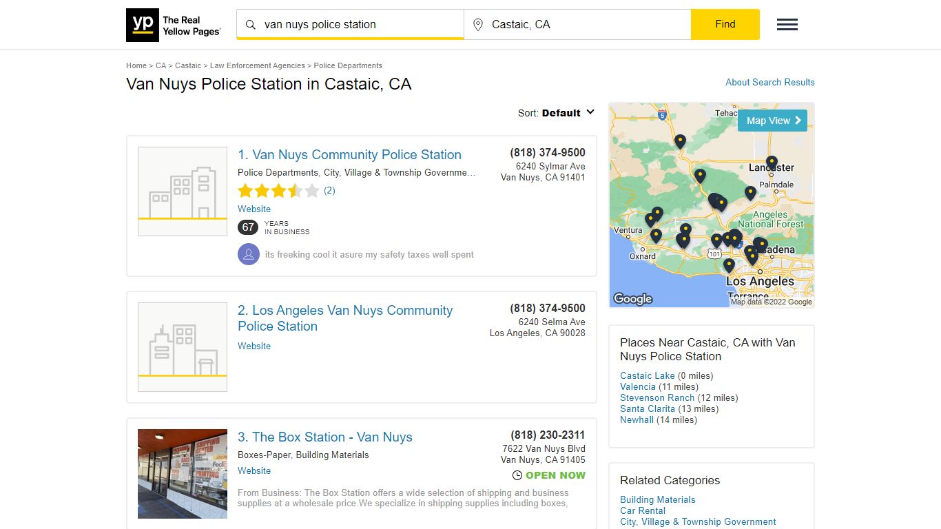 Van Nuys Police Station in Castaic, CA with Reviews - YP.com